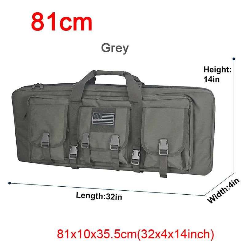 LQARMY 32–48 inch Tactical Double Rifle Case – MOLLE Gun Bag, Sniper & Airsoft Backpack