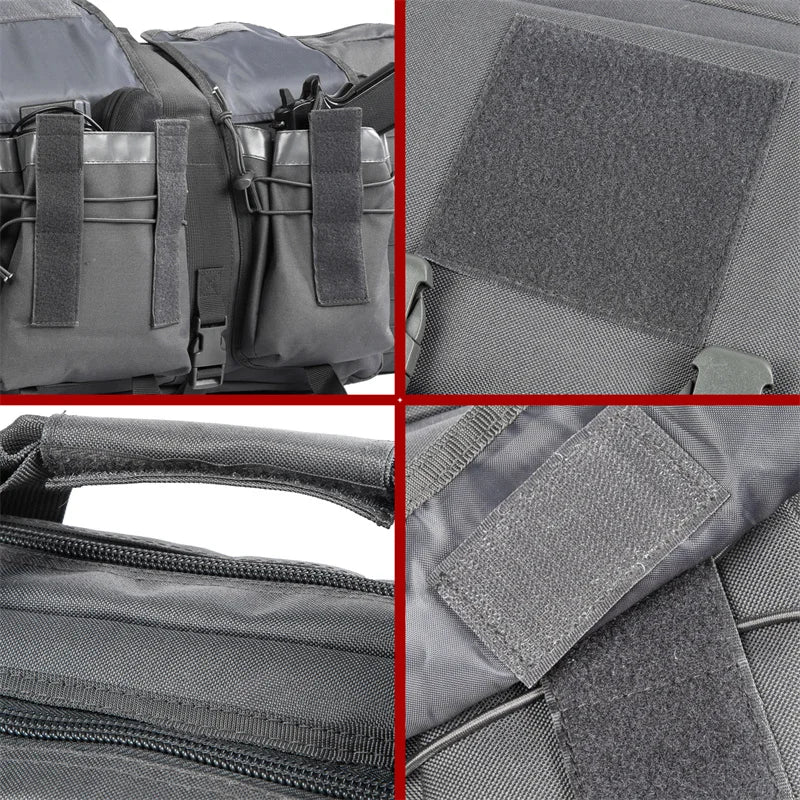 LQARMY 32–48 inch Tactical Double Rifle Case – MOLLE Gun Bag, Sniper & Airsoft Backpack