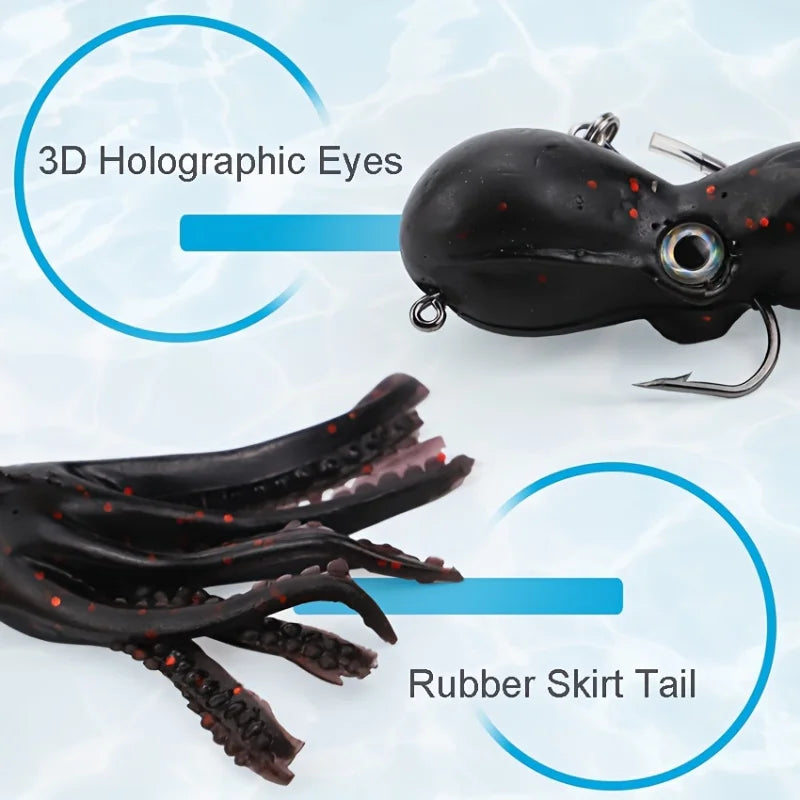 5pcs Saltwater Squid Skirt Swimbait – Soft Fishing Lures for Lingcod & Rockfish