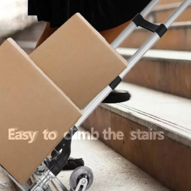Stair Climbing Hand Truck Heavy-Duty Shopping Cart,Heavy-Duty Hand Truck Portable Folding Cart for Moving with Universal