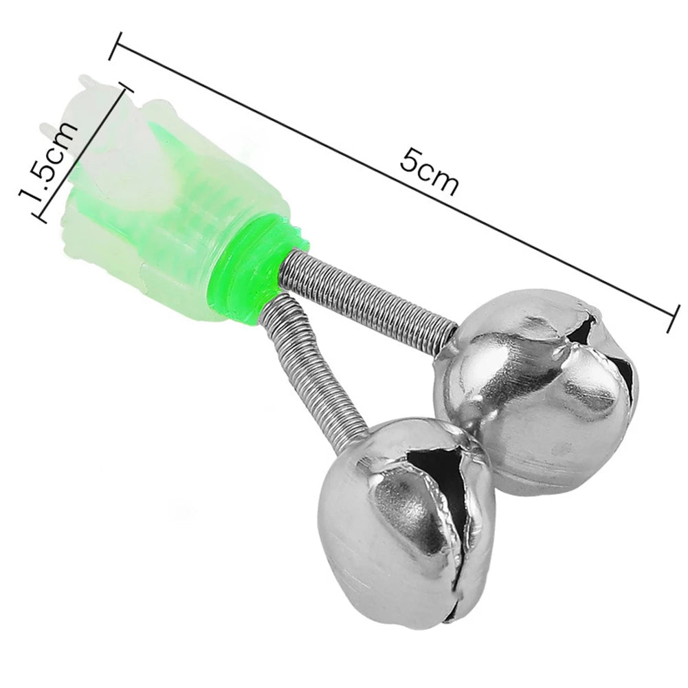 1–20pcs Twin Spiral Fish Bite Alarm – Night Fishing Bell Indicator