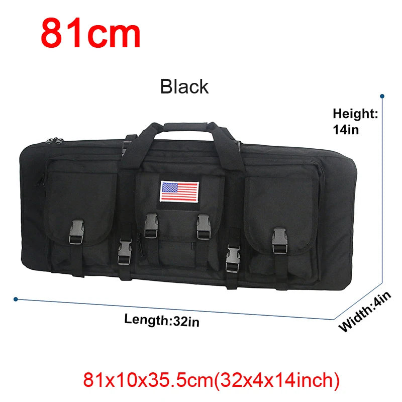 LQARMY 32–48 inch Tactical Double Rifle Case – MOLLE Gun Bag, Sniper & Airsoft Backpack