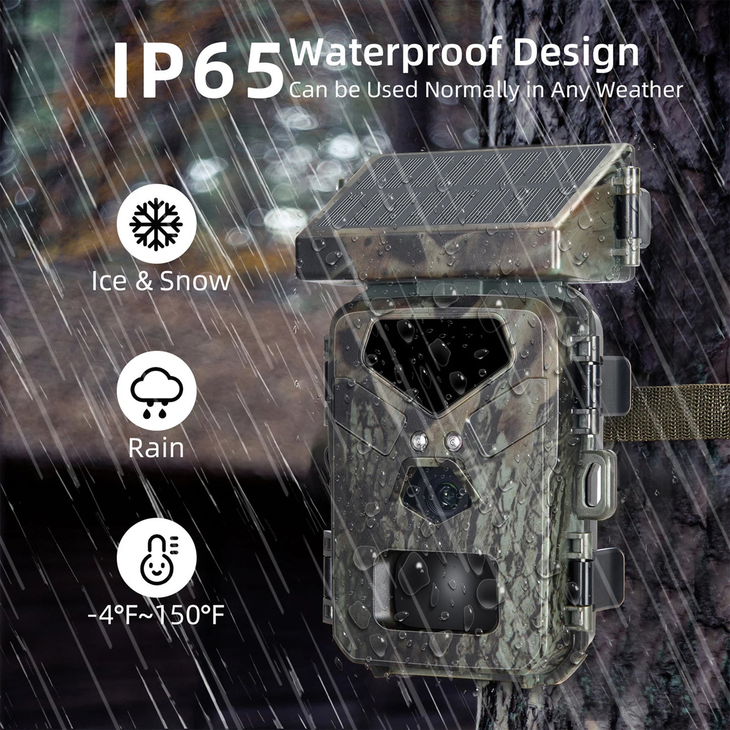 1080P IP65 Wildlife Camera, 2.0in Screen, 0.45s Trigger – Outdoor Hunting Trail Cam