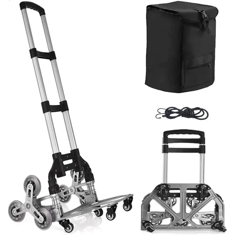 Stair Climbing Hand Truck Heavy-Duty Shopping Cart,Heavy-Duty Hand Truck Portable Folding Cart for Moving with Universal