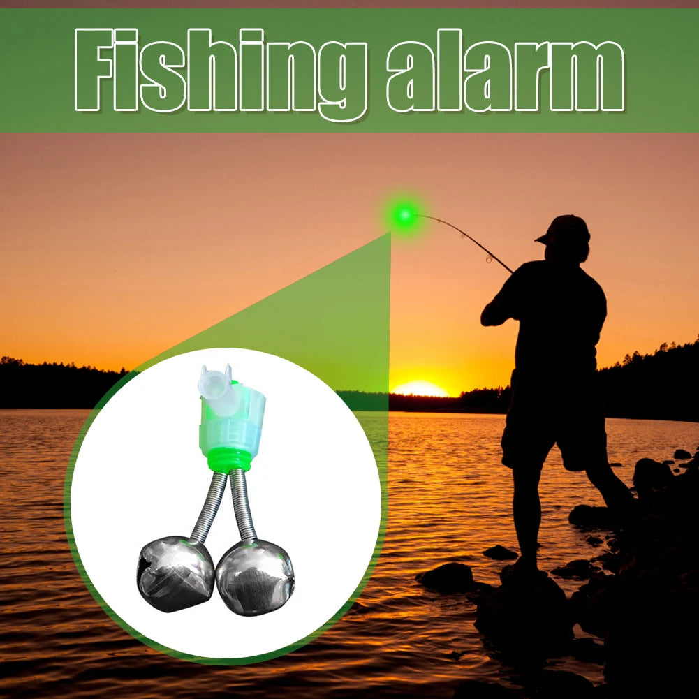 1–20pcs Twin Spiral Fish Bite Alarm – Night Fishing Bell Indicator