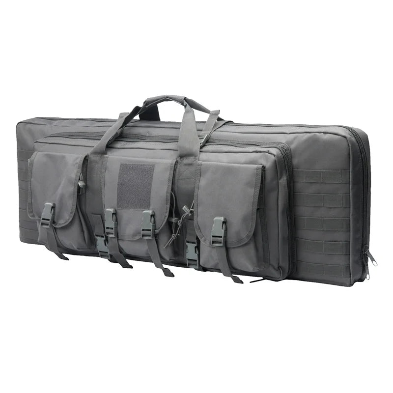 LQARMY 32–48 inch Tactical Double Rifle Case – MOLLE Gun Bag, Sniper & Airsoft Backpack