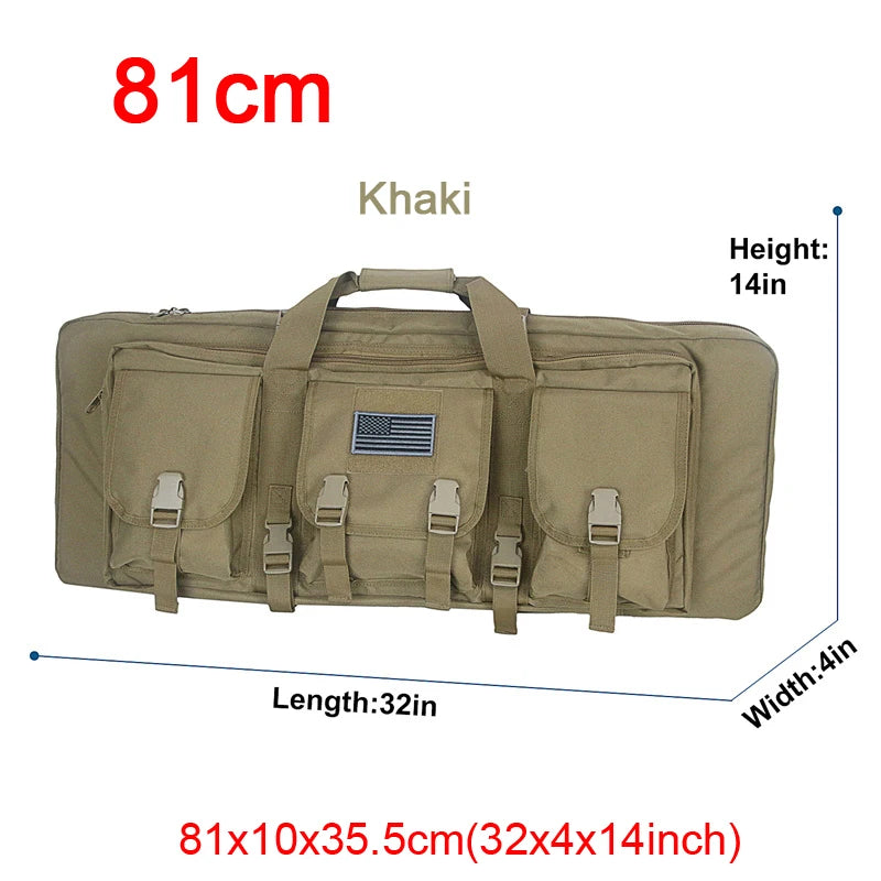 LQARMY 32–48 inch Tactical Double Rifle Case – MOLLE Gun Bag, Sniper & Airsoft Backpack