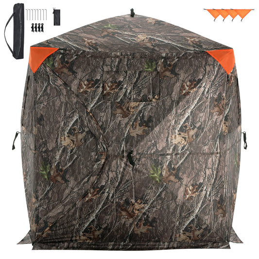 270° See-Through Hunting Blind – 2–3 Person Pop-Up Deer Ground Blind with Carry Bag