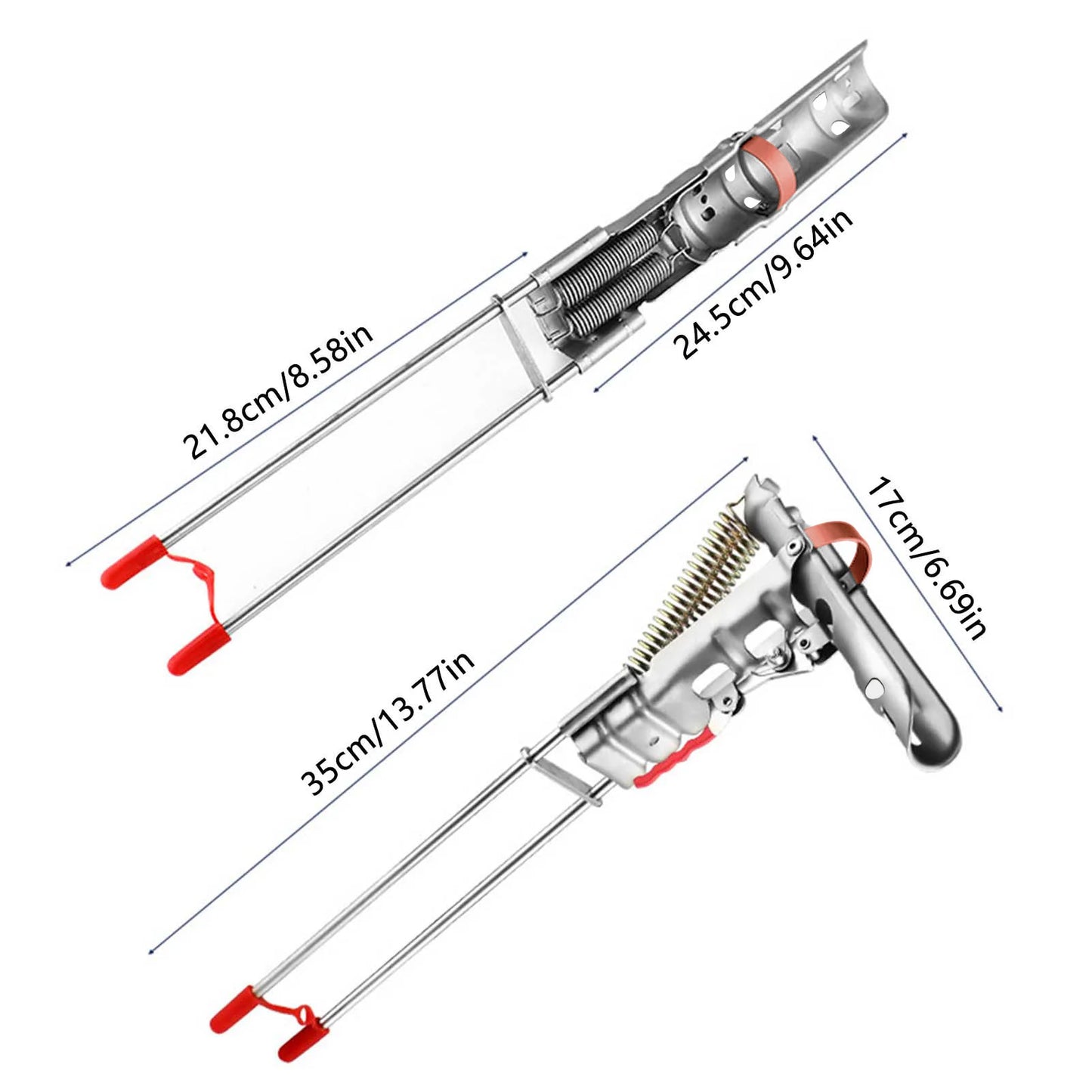 35×17cm Stainless Steel Rod Stand – Automatic Spring Fishing Holder Bracket