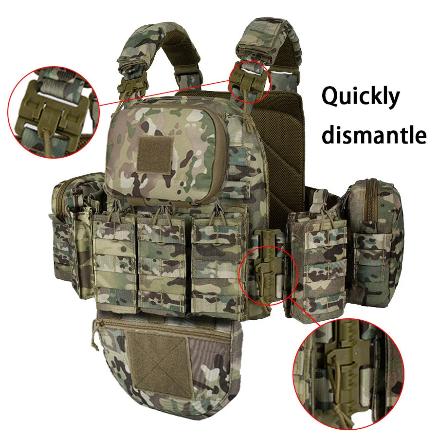 Quick-release training vest molle multifunctional outdoor vest equipment