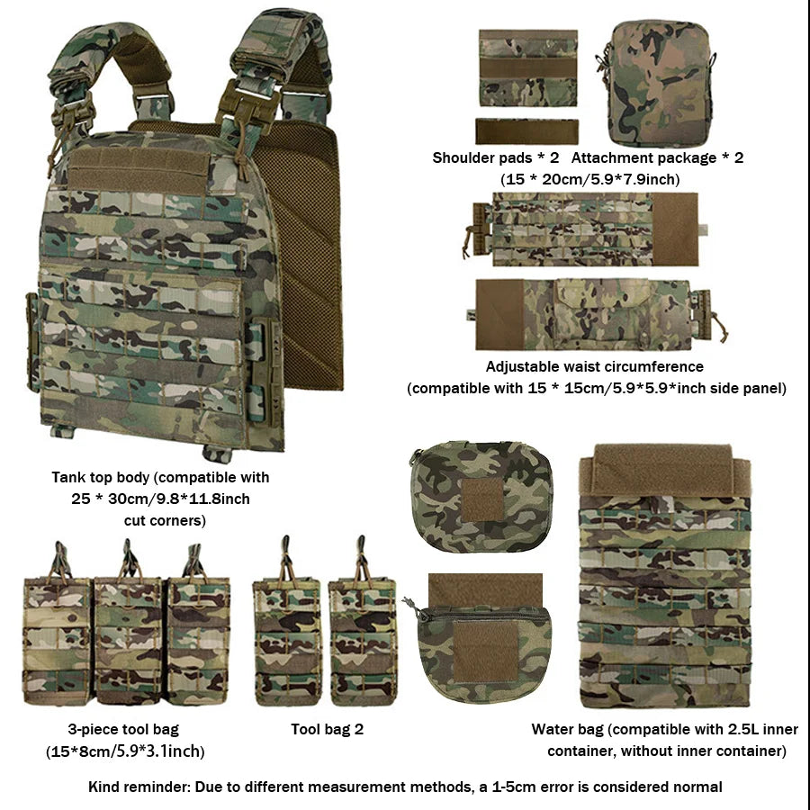 Quick-release training vest molle multifunctional outdoor vest equipment